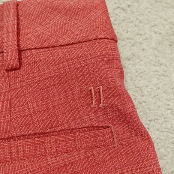NWT Walter Hagen Mens Perfect 11 Golf Tonal Plaid Shorts Dark Coral Size 32 - Picture 9 of 10